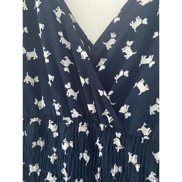 Derek Heart Scottie Dogs Sleeveless Mini Dress Navy white Size Medium - Picture 2 of 5